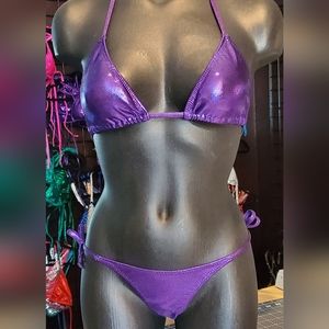 Purple Spandex Bikini A/B -Small (competition, posing practice, photo shoot)